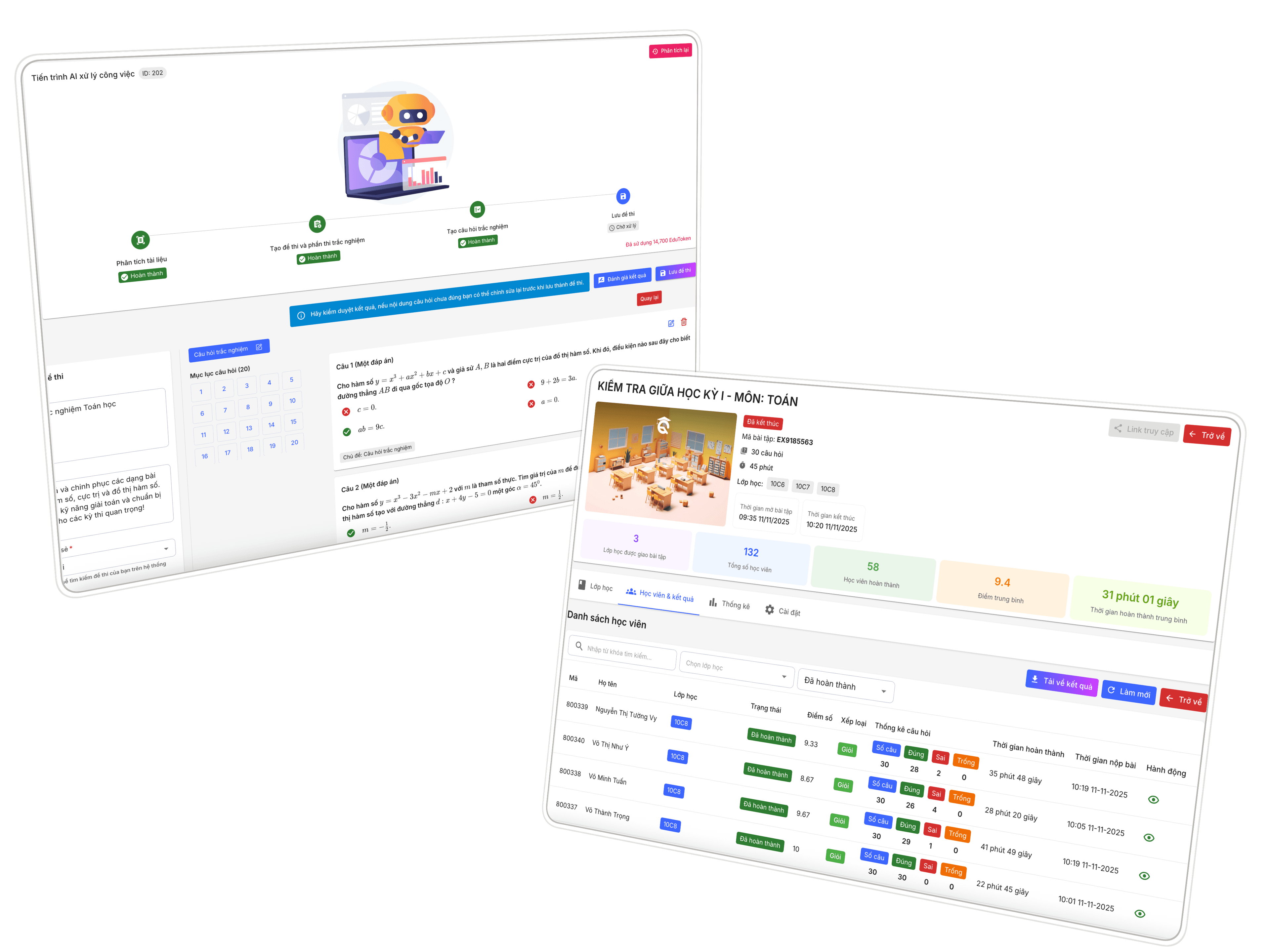 EduQuiz LMS Visual Mockup